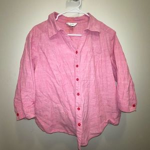 Pink button down